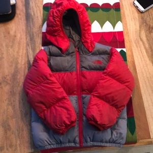 Reversible north face boys puffer